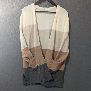 Madewell Kent Colorblock Cardigan Sweater Wool Alpaca Blend Size Small